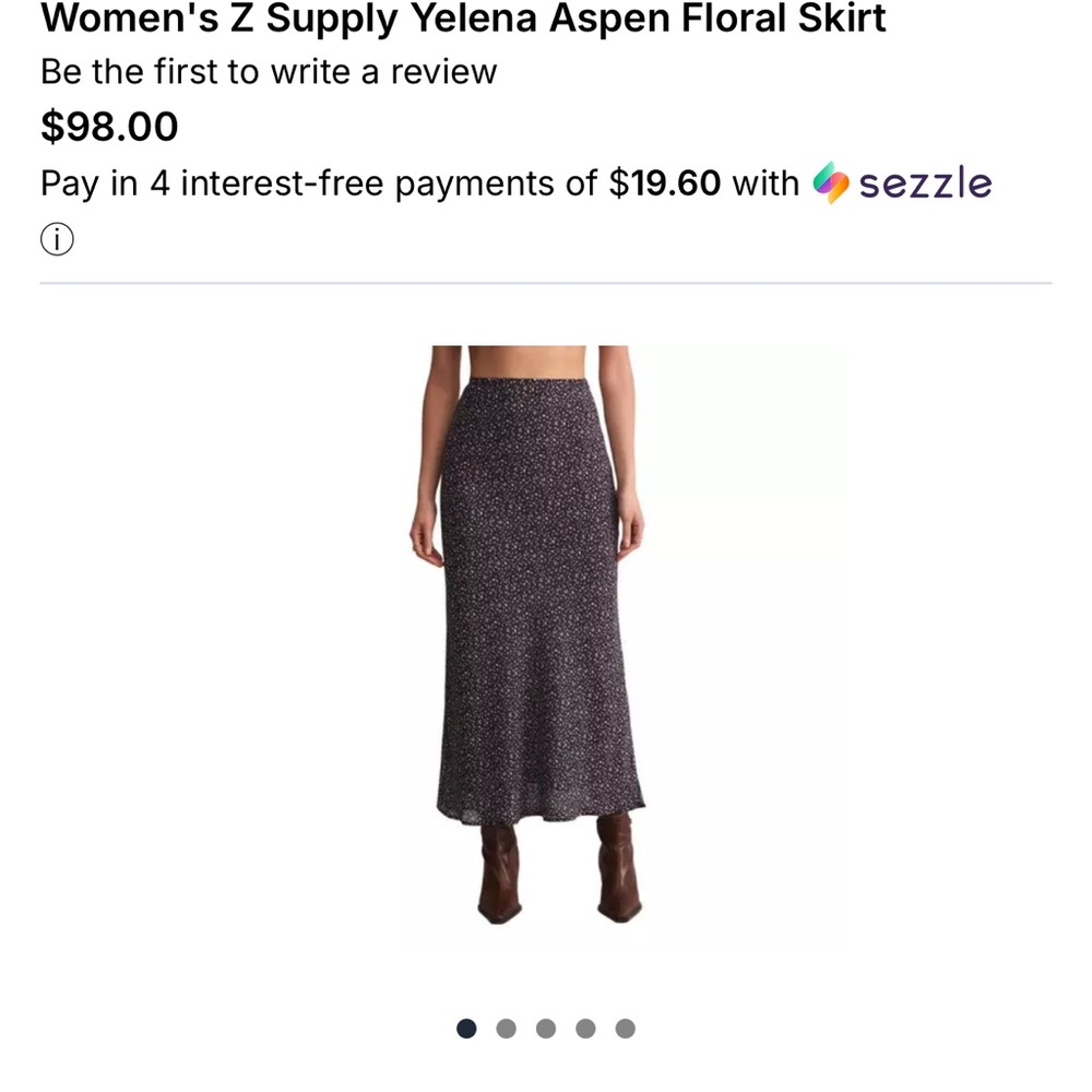 Z Supply Yelena Black Floral Maxi Skirt